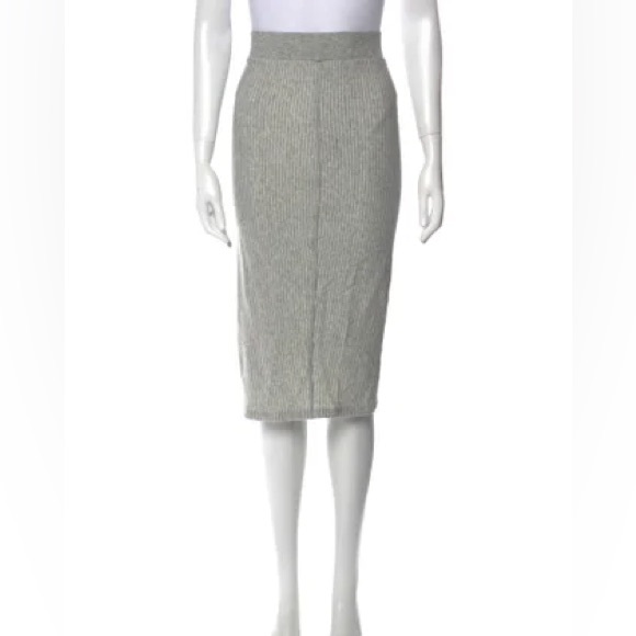 James Perse - Cotton Fleece Pencil Skirt - M/2 - Picture 5 of 6